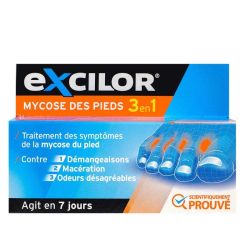 Excilor mycose des pieds 3en1 15ml