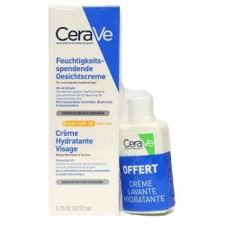 Crème hydratante visage SPF30 52ml + crème lavante 20ml offerte