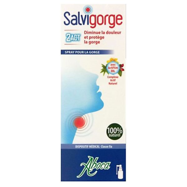 Salvigorge 2Act spray sans alcool 30ml