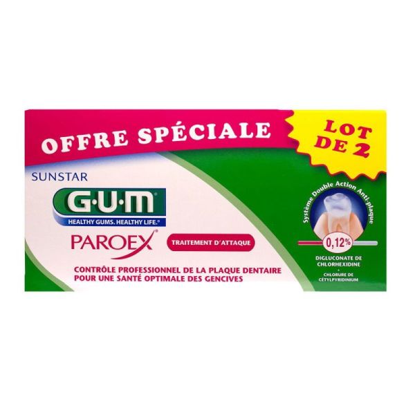 Dentifrice Paroex 2x75 ml