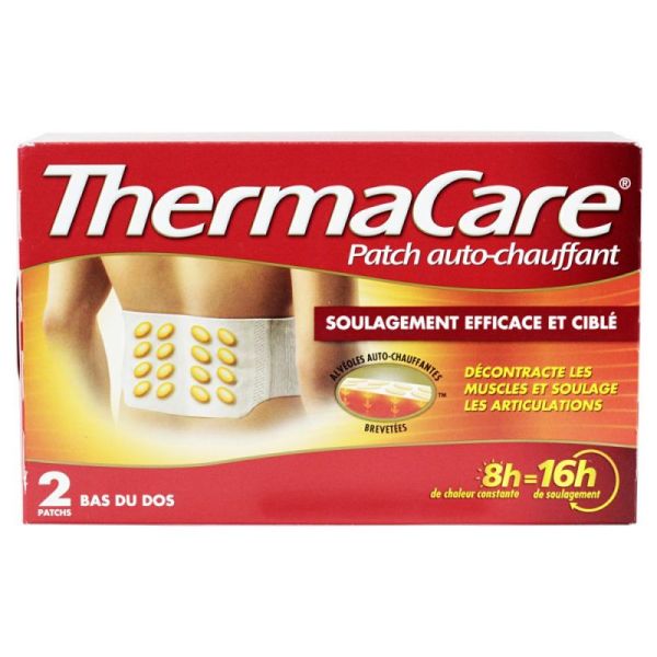 Thermacare 2 patchs auto-chauffants bas du dos