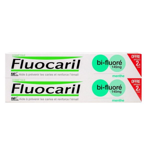 Bi-fluoré 145mg gencives dentifrice menthe 2x75ml