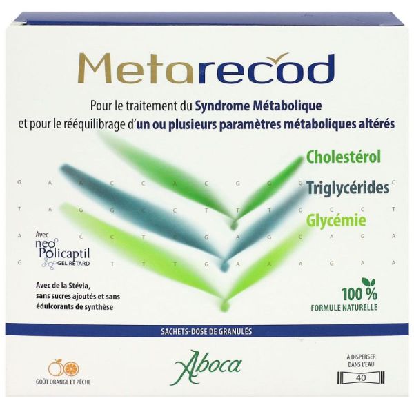 Metarecod traitement syndrome métabolique 40 sachets